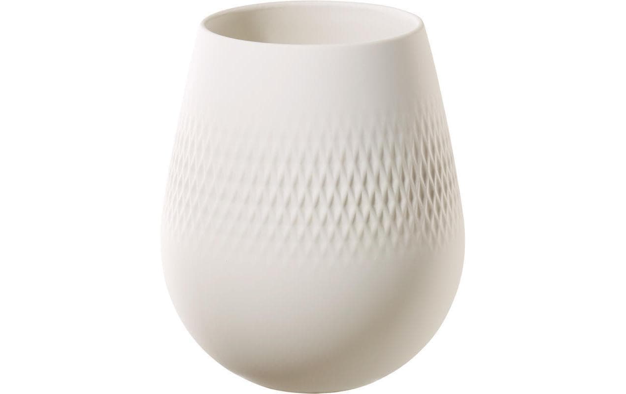 Villeroy & Boch Collier Vase – Ø 12,5 × 14 cm – Porzellan, weiss
