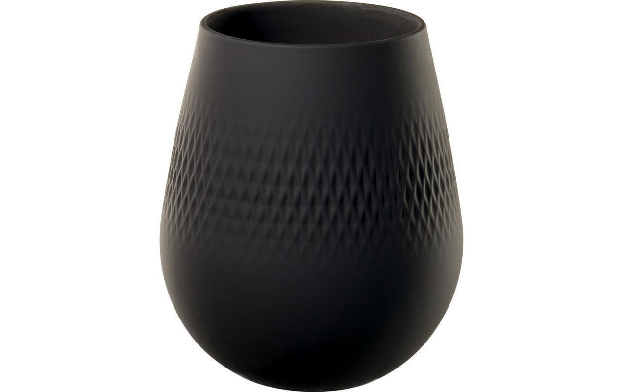 Villeroy & Boch Collier Vase – Ø 12,5 × 14 cm – Porzellan, Schwarz