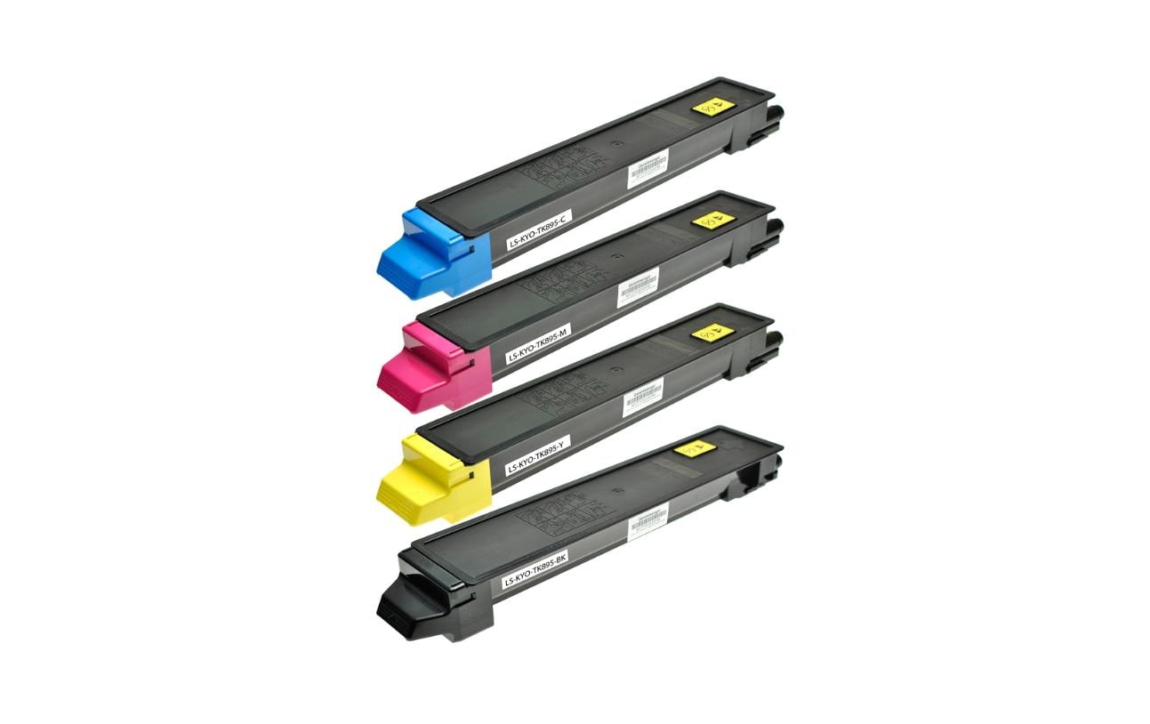 Kyocera – Toner-Multipack TK-895 – BK/C/M/Y, 6000 Seiten – für FS-C8020MFP, FS-C8025MFP, FS-C8520MFP und andere
