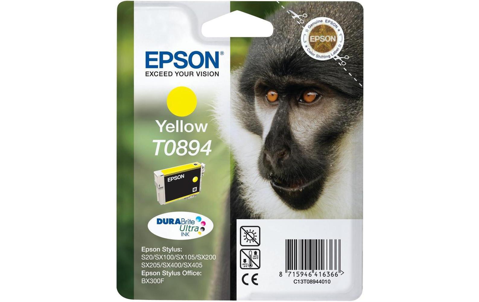 Epson Tintenpatrone T0894, Gelb, 225 Seiten – für Epson-Drucker