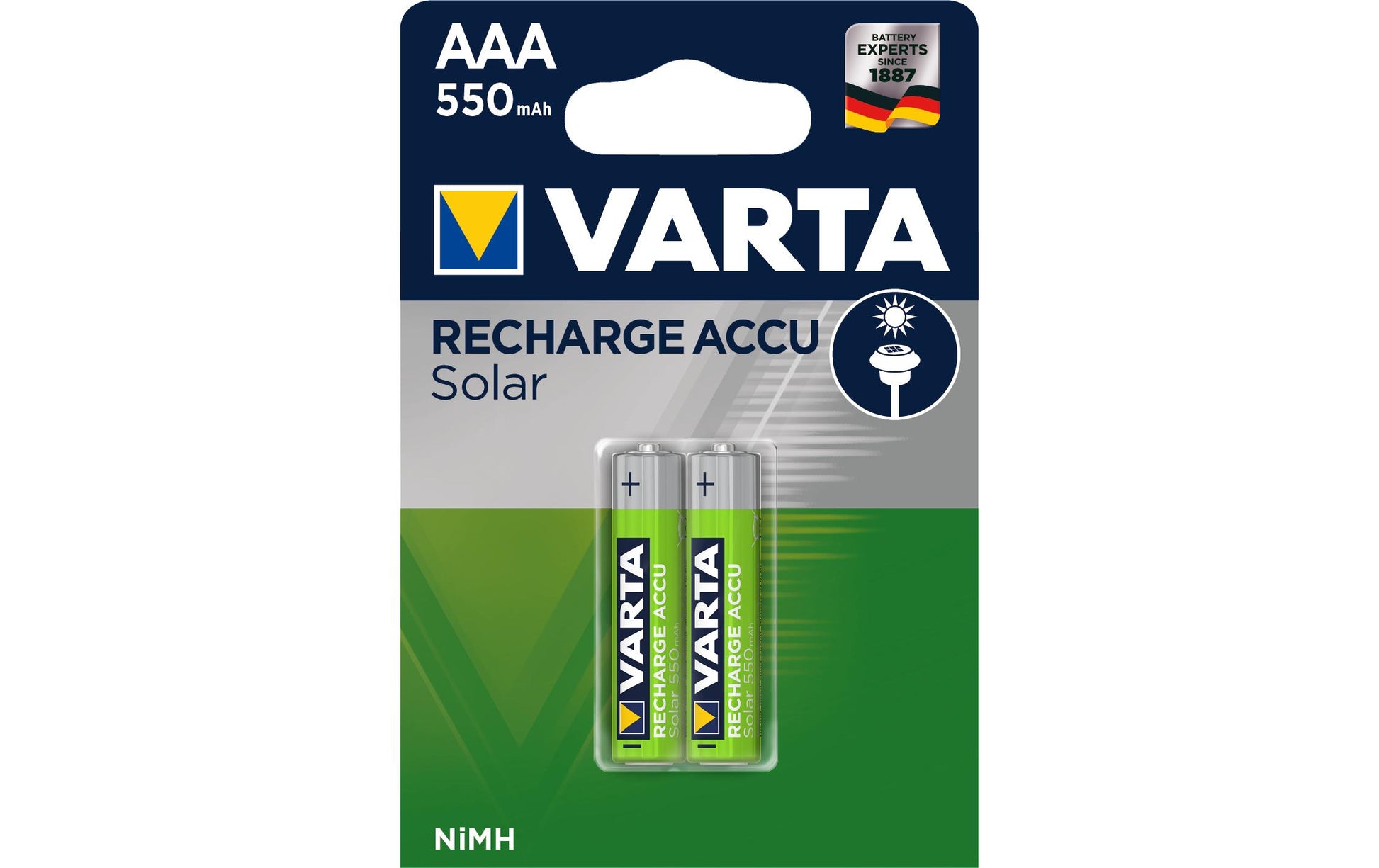 Varta AAA Akkus, NiMH, 550 mAh, 1,2 V – 2 Stk.