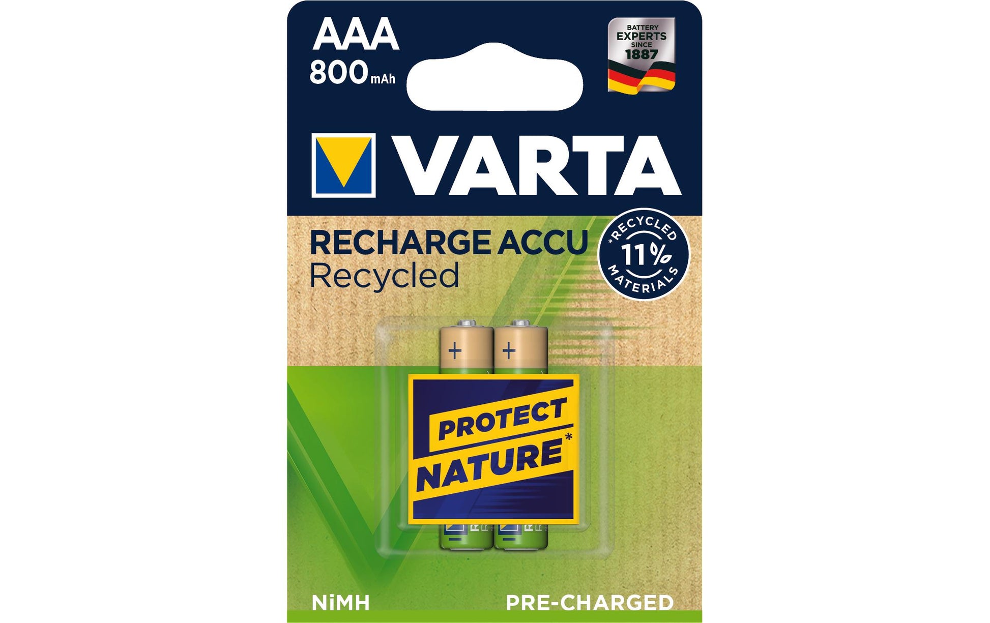 Varta AAA Akkus, NiMH, 800 mAh, 1,2 V – 2 Stk.
