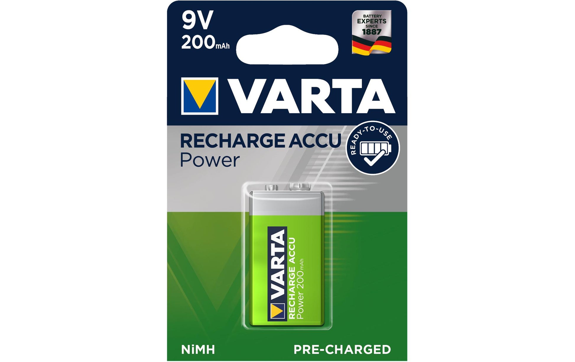 Varta RECHARGE ACCU Power Akku 9 V 200 mAh 1,80 Wh Ni-MH