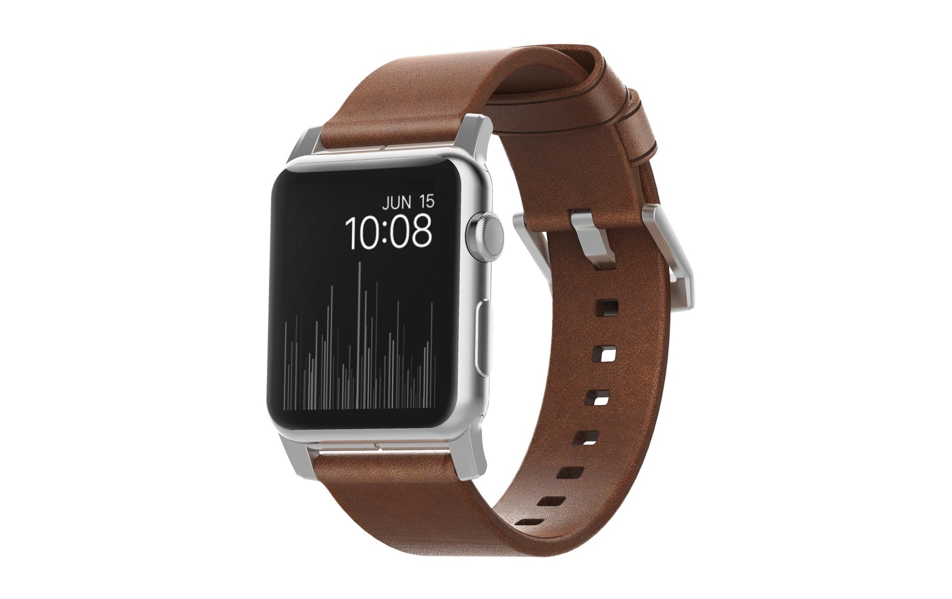 Nomad Modernes Armband – Leder, Braun, 42 mm, für Apple Watch