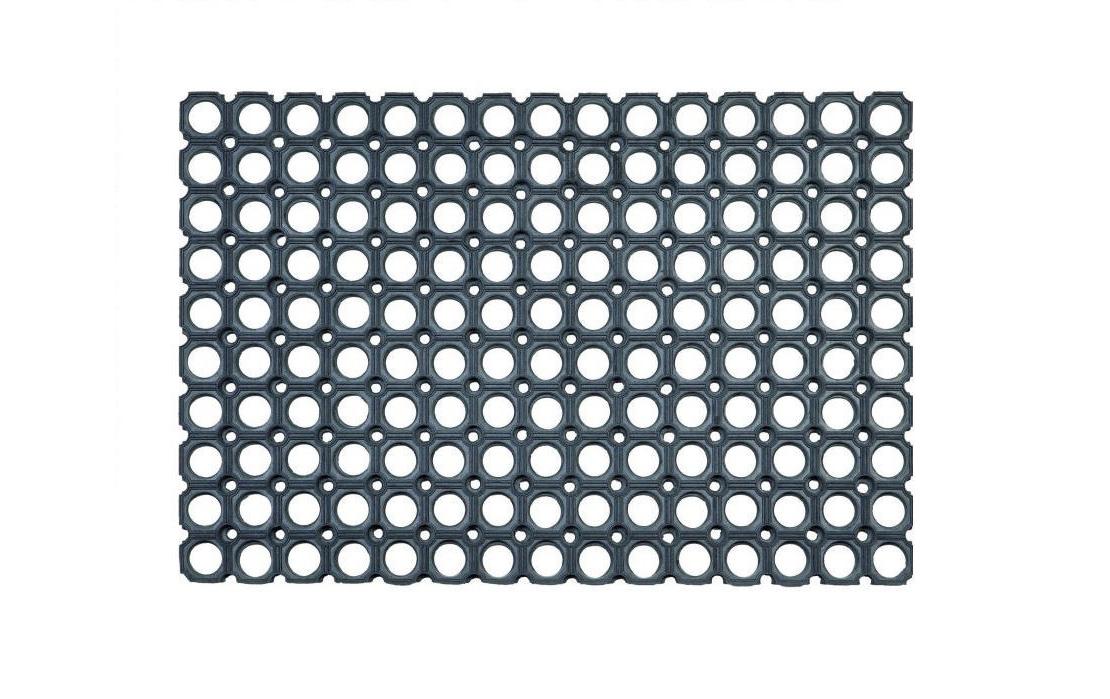 Puag Astra Fussmatte Quadro – 60 × 80 cm, 2,1 cm, schwarz, Aussenbereich