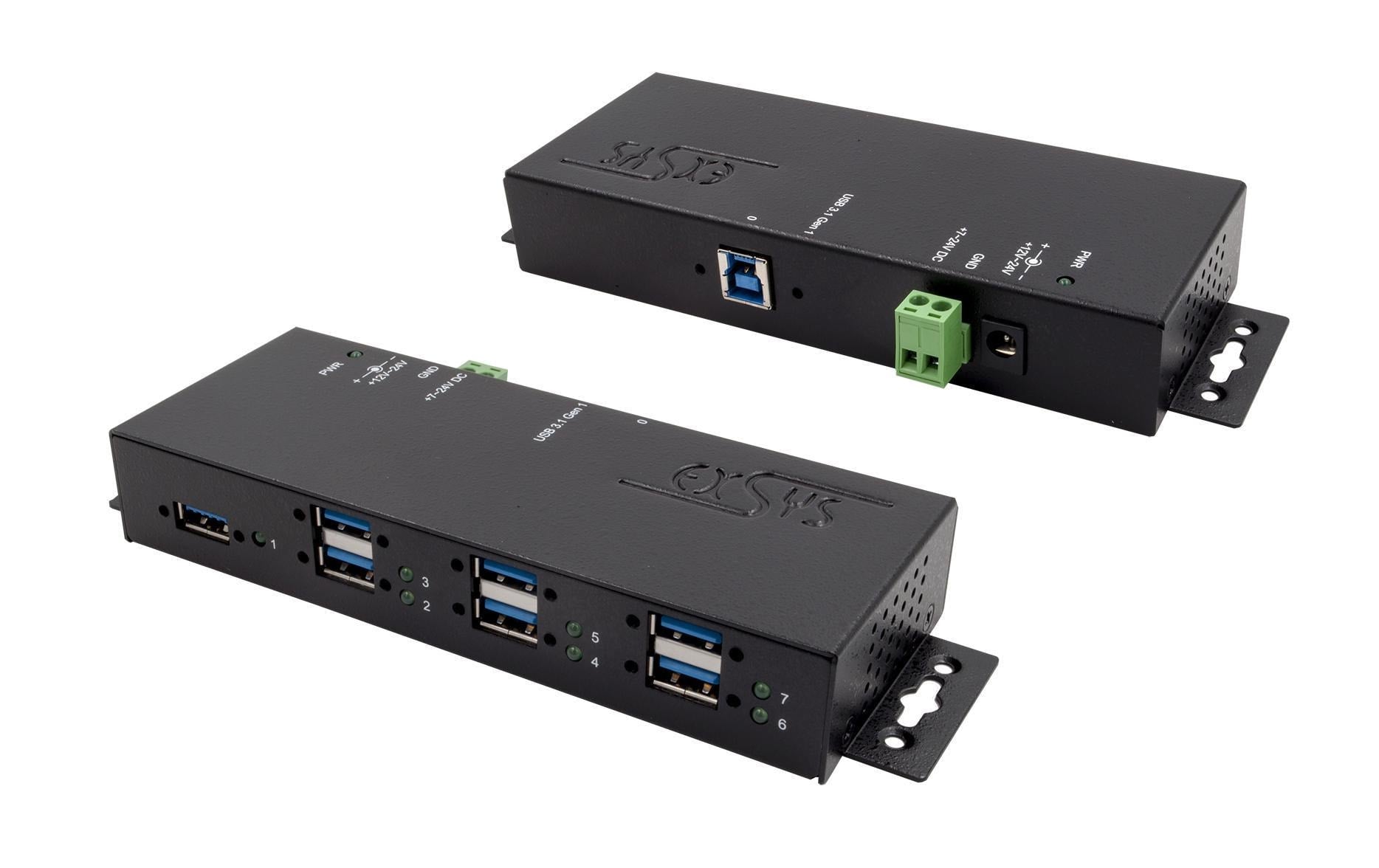 EXSYS EX-1189HMVS-3 USB-Hub – USB-B, 7× USB-A