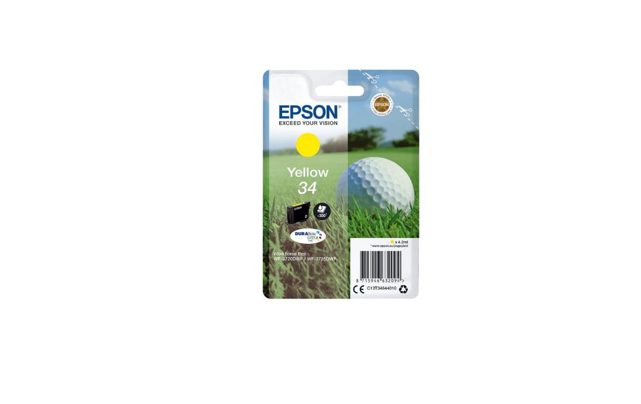 Epson Tintenpatrone 34, Gelb, 300 Seiten – für Tintenstrahldrucker/Multifunktionsgeräte