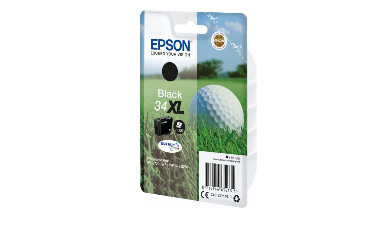 Epson Tintenpatrone 34XL, Schwarz – für Tintenstrahldrucker und Multifunktionsgeräte