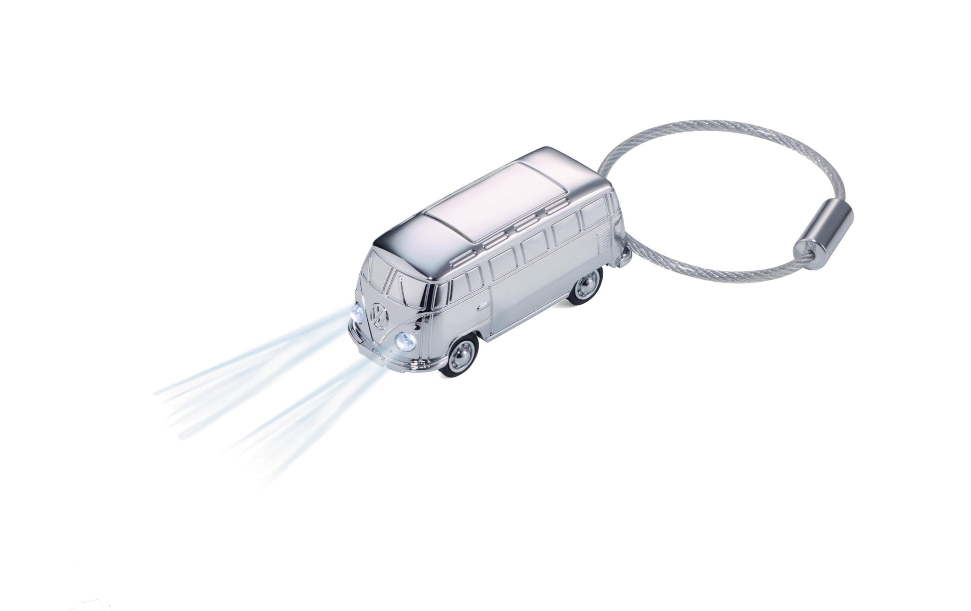 TROIKA Schlüsselanhänger Bulli T1 1962 – Silber, 20 × 22 mm
