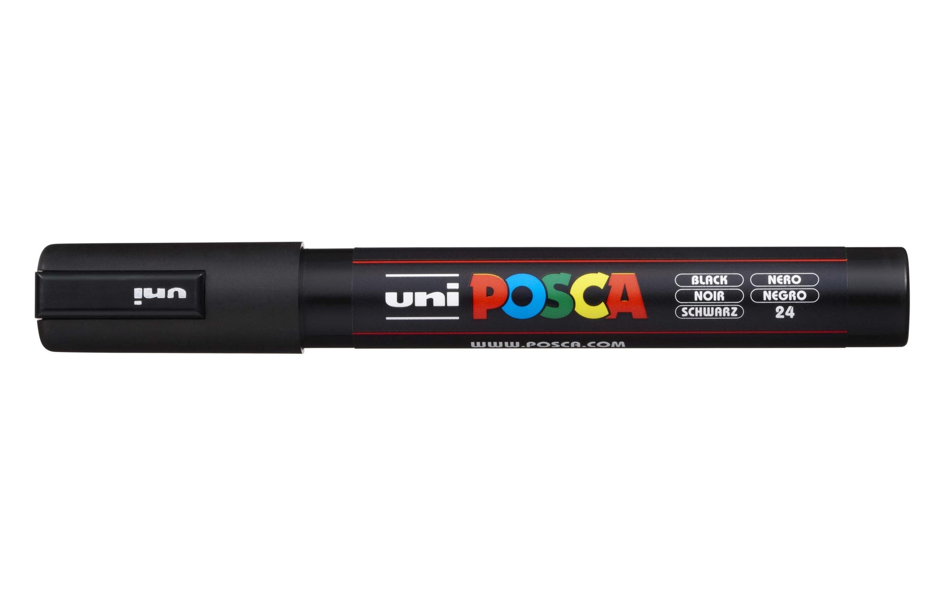 Uni-Ball POSCA Kreativ-/Pigmentmarker – Rundspitze 1,8–2,5 mm, Schwarz, Deckend, Geruchlos – Für Viele Oberflächen