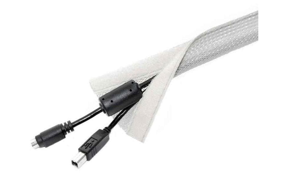 Multibrackets Kabelschlauch Durchmesser 30–45 mm – 10 m – Weiss – 400D Polyester