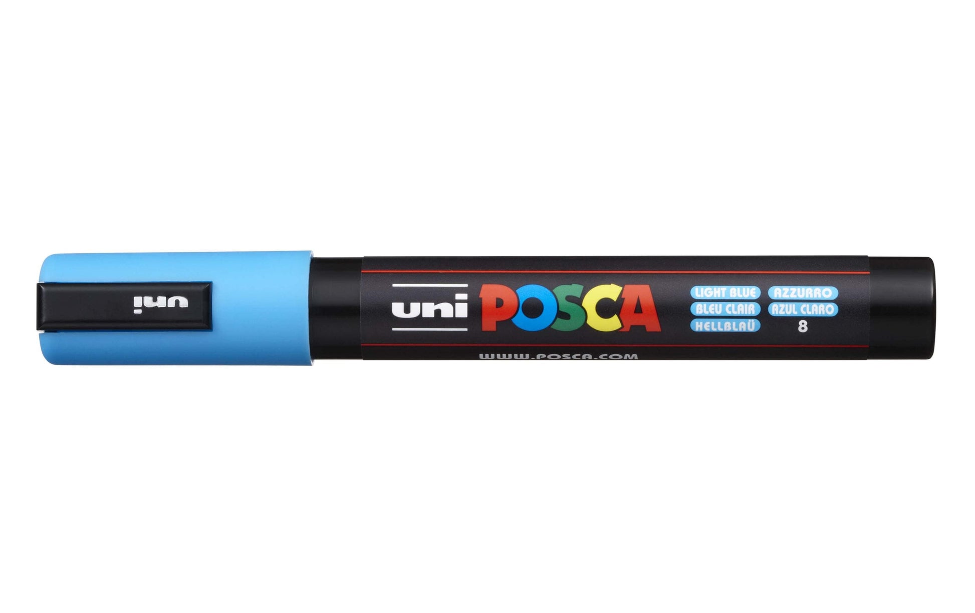 Uni-Ball POSCA PC-5M Acrylmarker – Rundspitze 1,8–2,5 mm – Hellblau