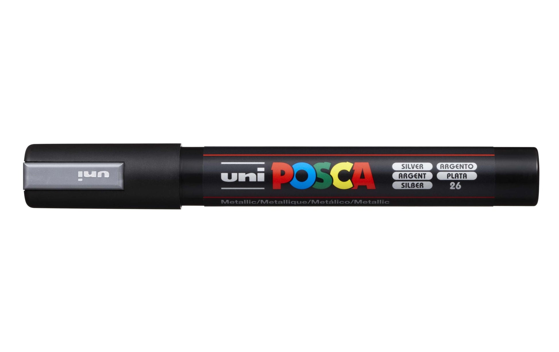 Uni-Ball POSCA PC-5M Acrylmarker – Rundspitze 1,8–2,5 mm – Silber