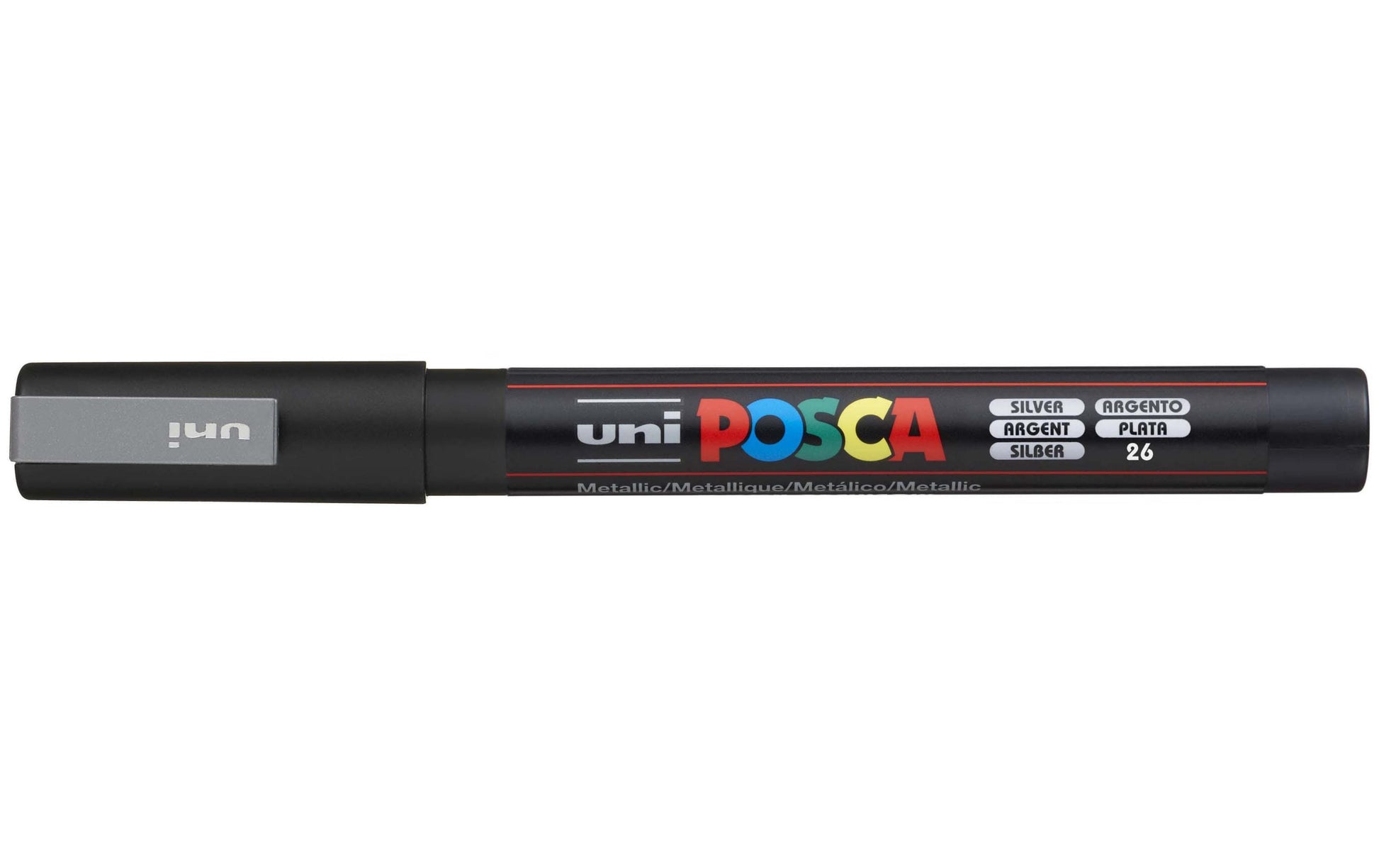 Uni-Ball POSCA PC-3M Acrylmarker – Rundspitze 0,9–1,3 mm – Silber
