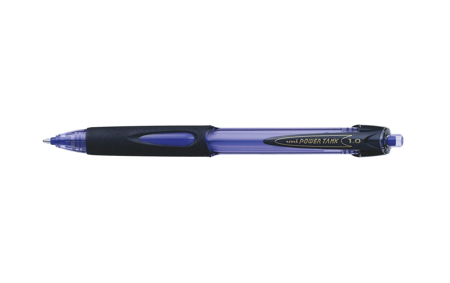 Uni-Ball Power Tank SN-220 Kugelschreiber – Blau, 1 mm Spitze, Druckmechanismus, Wetterfest, Nachfüllbar