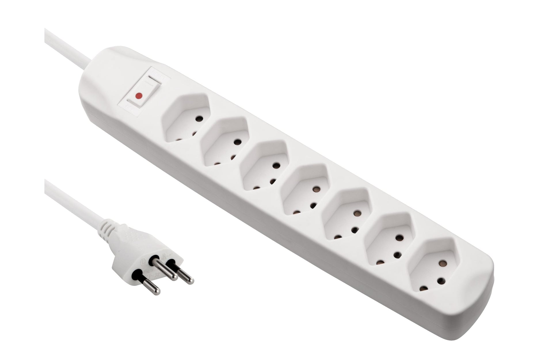 FURBER.power KIT5 – Steckdosenleiste, 7× T13, mit Schalter, 1,5 m, Stecker T12