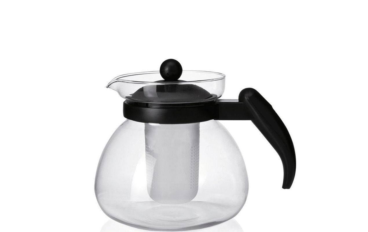 Montana Teekanne – 1,4 l, Ø 19 cm, Borosilikatglas/Kunststoff (PP), spülmaschinenfest, Kunststofffilter