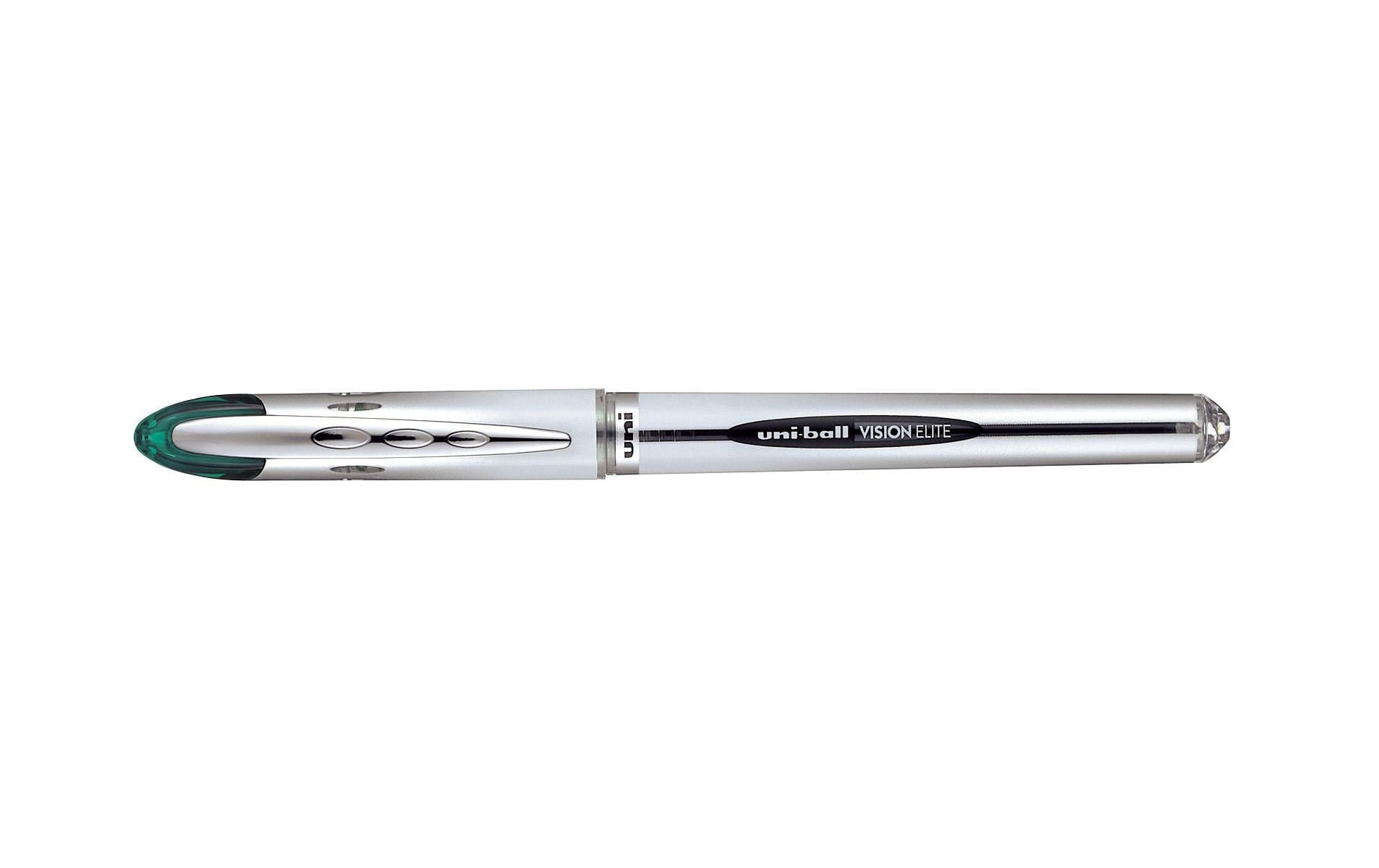 Uni-Ball Vision Elite – Tintenroller, 0,8 mm, grün, dokumentenecht, wasserfest, mit Kappe, sortiert