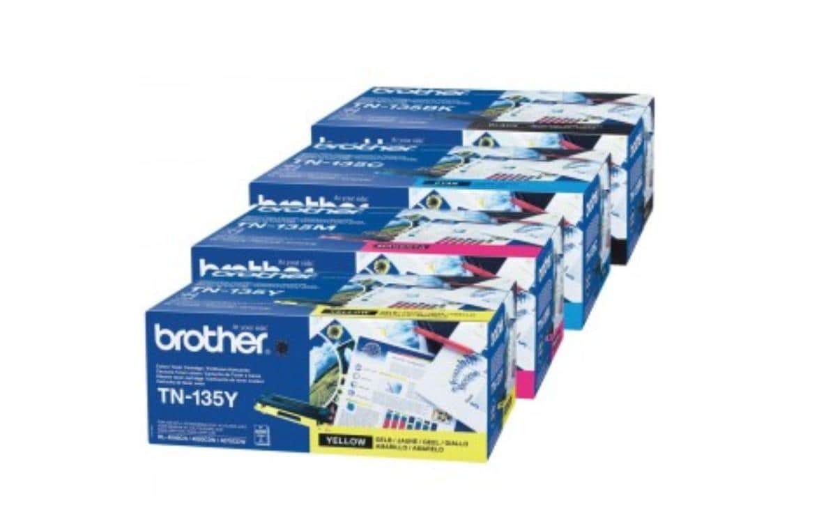 Brother Toner-Multipack TN-135 – BK/C/M/Y, 4000 Seiten – für Brother HL-4040CN/HL-4050CDN/HL-4070CDW