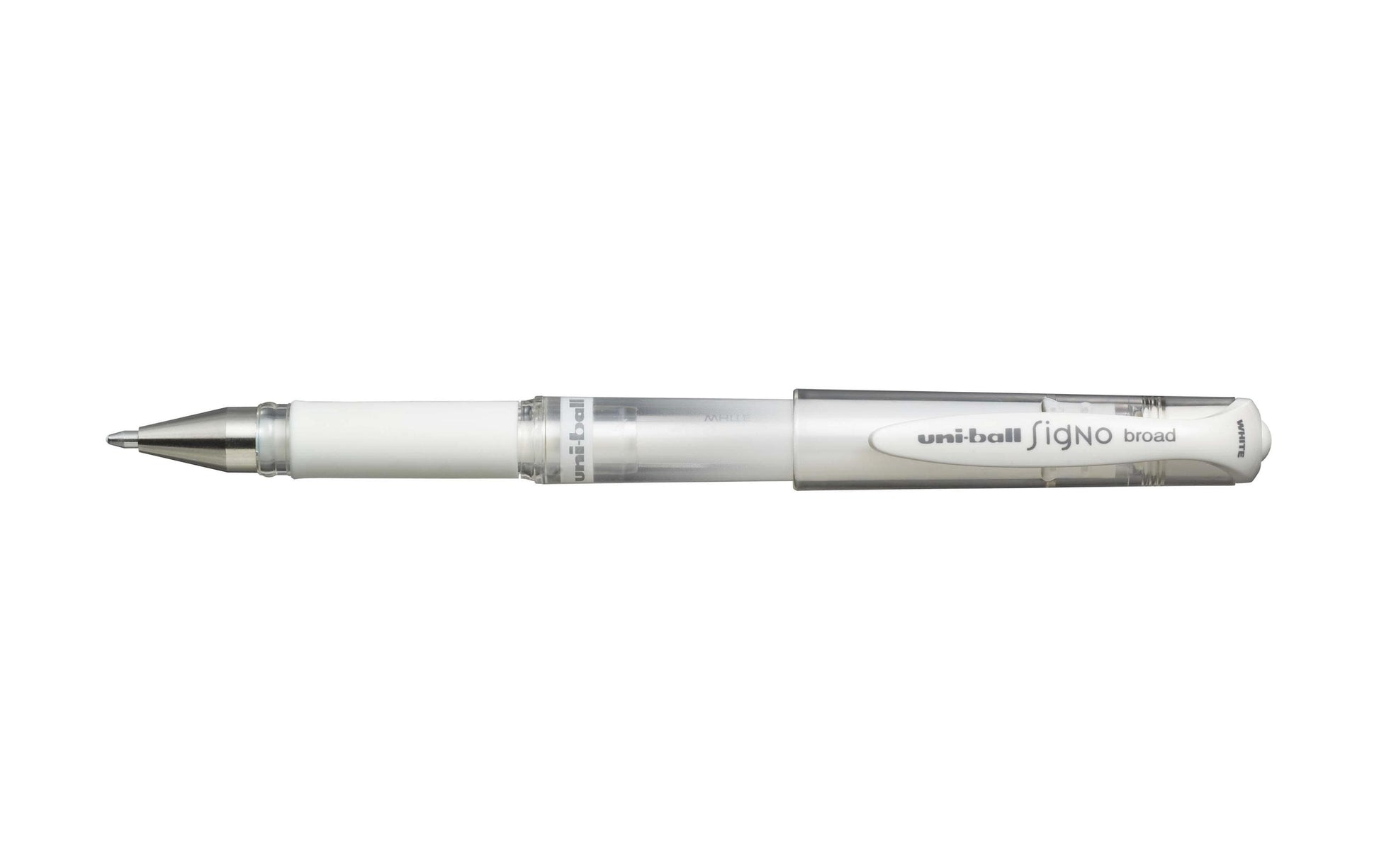 Uni-Ball Signo Broad Gelschreiber, Kappe – Weiss, Spitze 1 mm, dokumentenecht, wasserfest, nachfüllbar