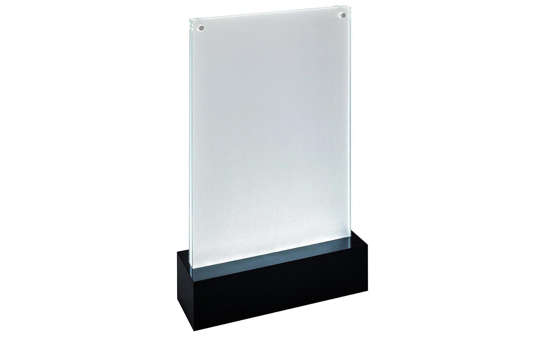 Sigel Tischaufsteller – 159 × 254 mm, transparent, Kunststoff, wiederablösbar