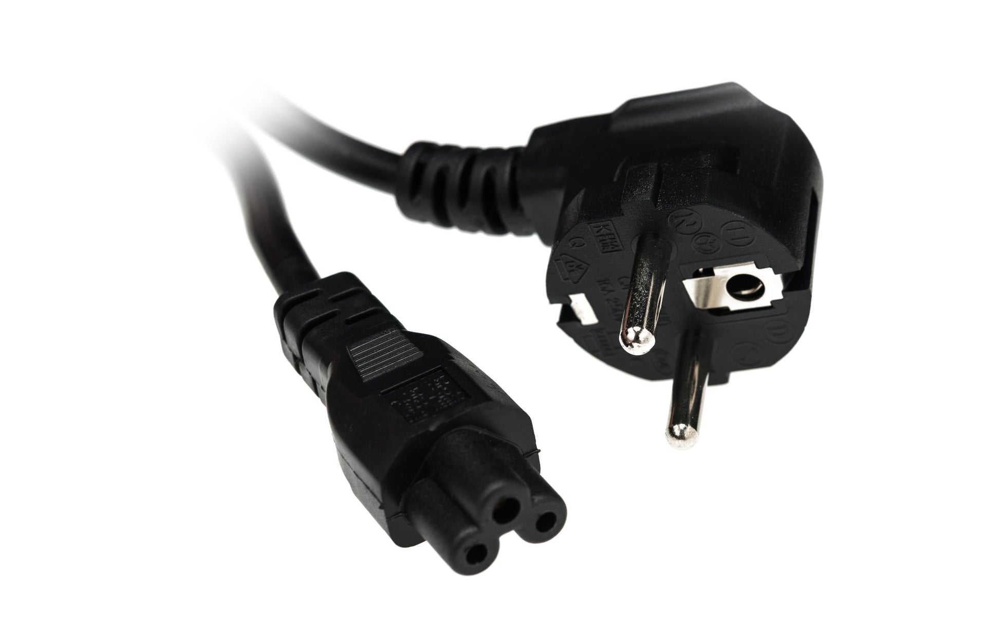 Diggelmann Netzkabel – Schuko (CEE 7/7)–IEC C5, 2 m, 2,5 A, 3×0,75 mm², schwarz