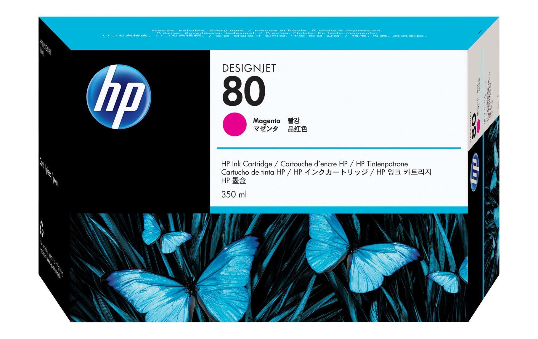HP Tintenpatrone 80, Magenta, 4'400 Seiten – für verschiedene Drucker