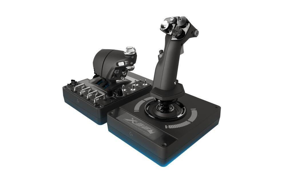 Logitech G Saitek Pro Flight X56 Rhino – Maus – Kabelgebunden (USB‑A), RGB-Beleuchtung, Schwarz