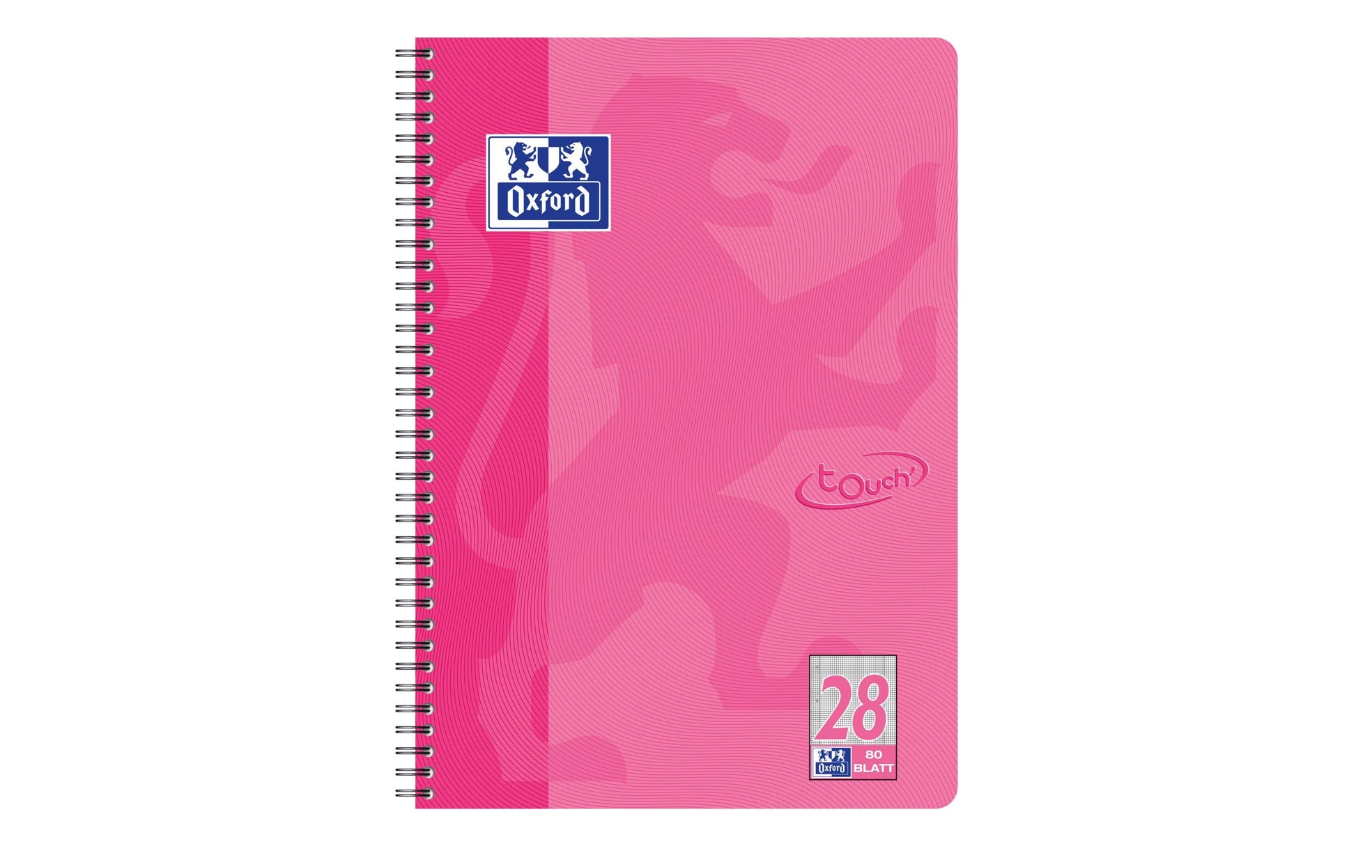 Elba Collegeblock, 220 × 295 mm, Karton, 80 Blatt, 4-fach gelocht, perforiert – Rosa, für SCRIBZEE App