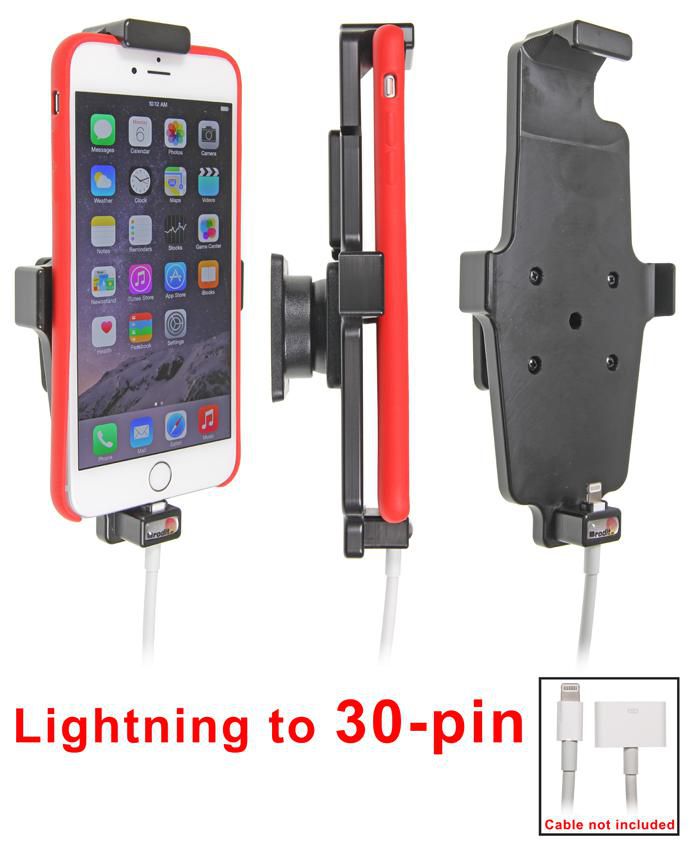 Brodit Auto-Halterung mit Kabelbefestigung – für iPhone 6 Plus, iPhone 6S Plus – Schwarz, Acetal