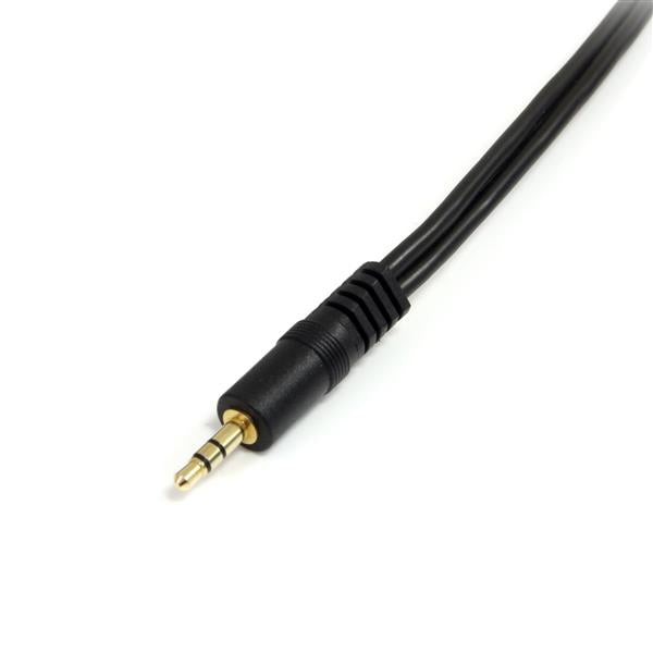 StarTech.com 3,5 mm Splitterkabel – 3,5 mm Klinke Stecker zu 2× 3,5 mm Klinke Buchsen – 0,15 m
