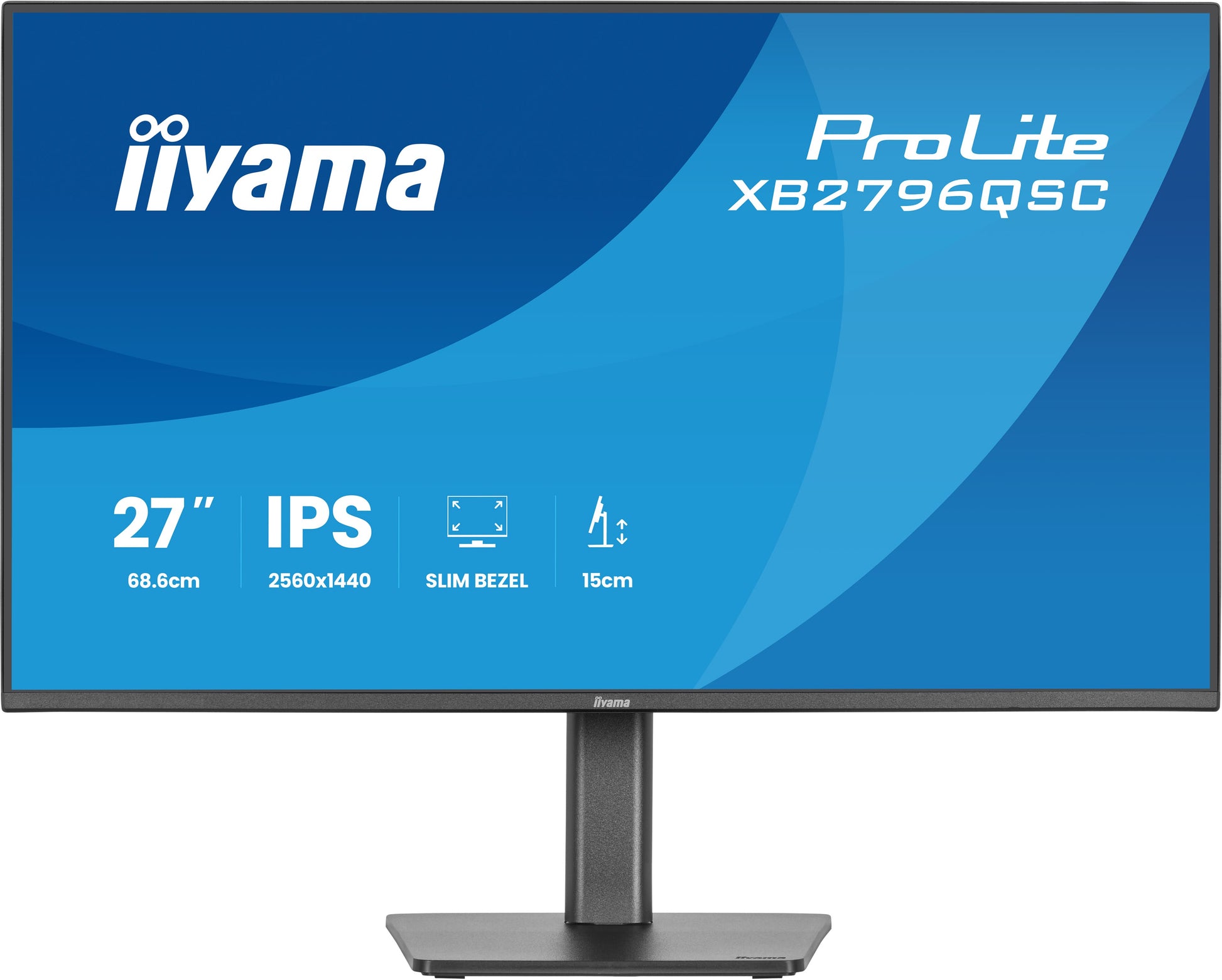 iiyama XB2796QSC-B1 – Monitor, 27" 2560 × 1440 (WQHD), 60 Hz, HDMI, USB