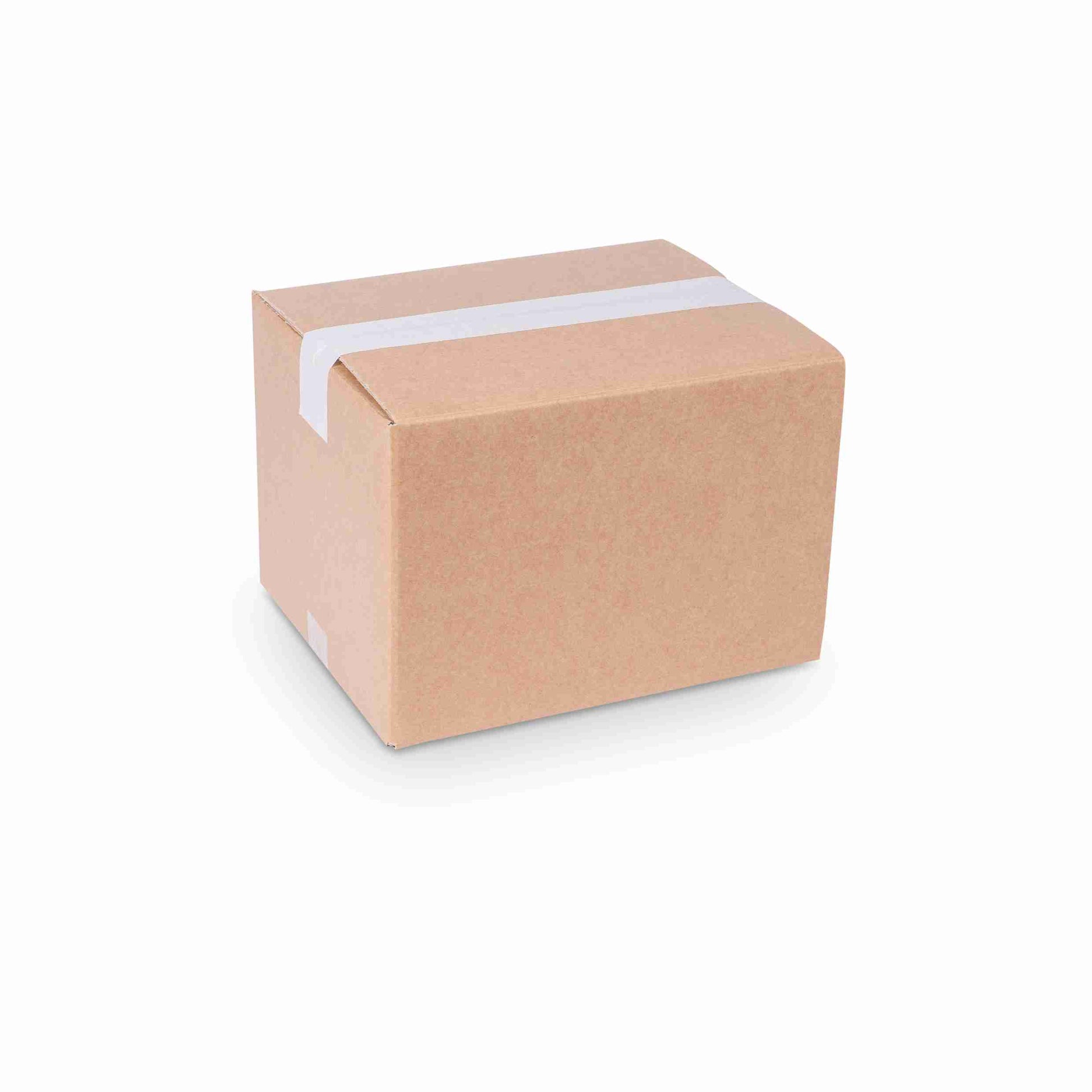Model Weinversandkarton – für 20 × 0,25 l, max. 190 mm & Ø56 mm – 300 × 240 × 200 mm, braun, Kantenschutz – 1 Palette (600 Stk.)