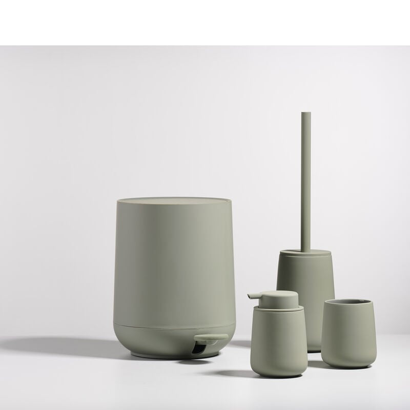 Zone Denmark WC-Bürstenset – Steingut, Grün, H 37 cm, Ø 10,3 cm