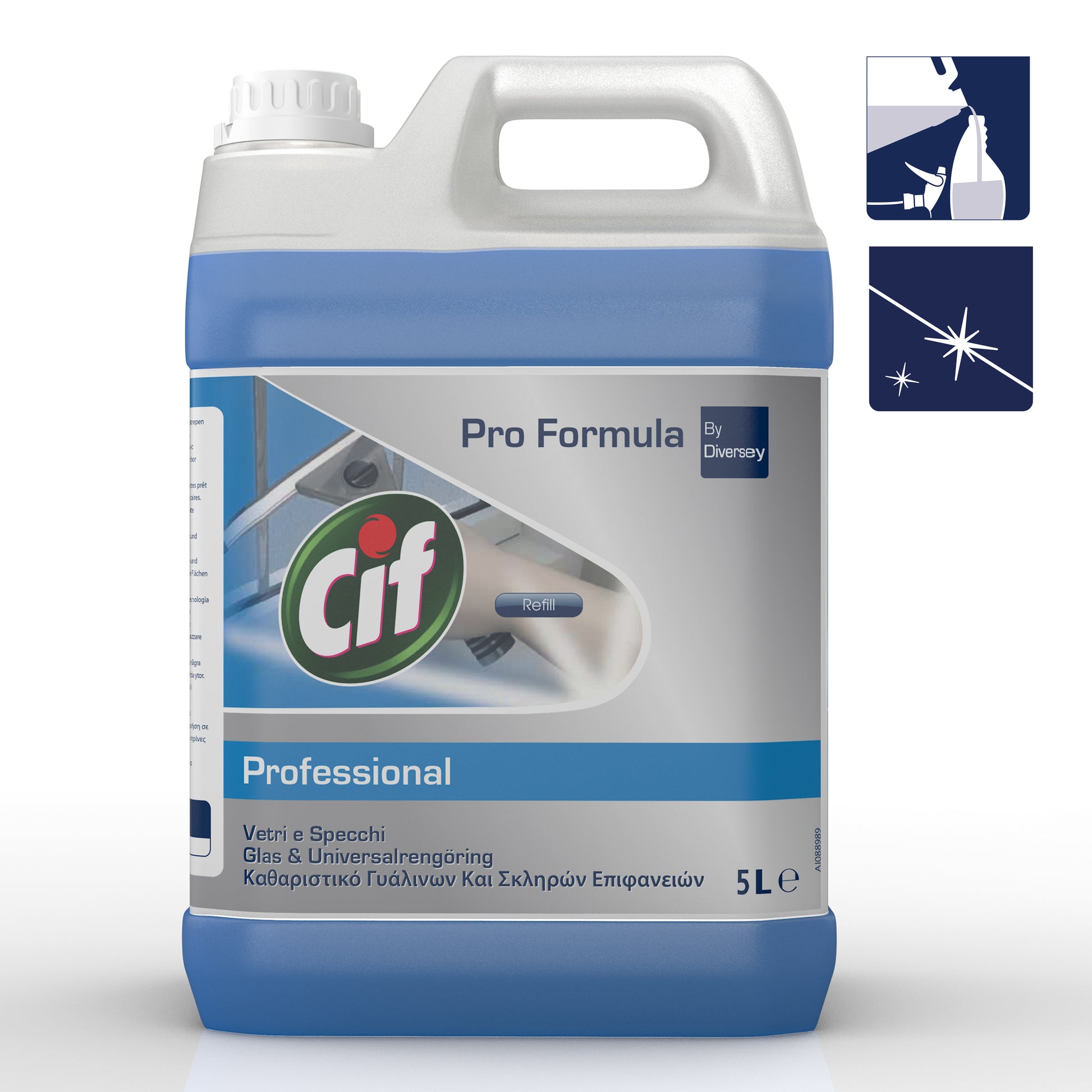 Cif Pro Formula 7517832 Glas-/Oberflächenreiniger für Glas, Spiegel – Flüssigkeit, Kanister – 5 l