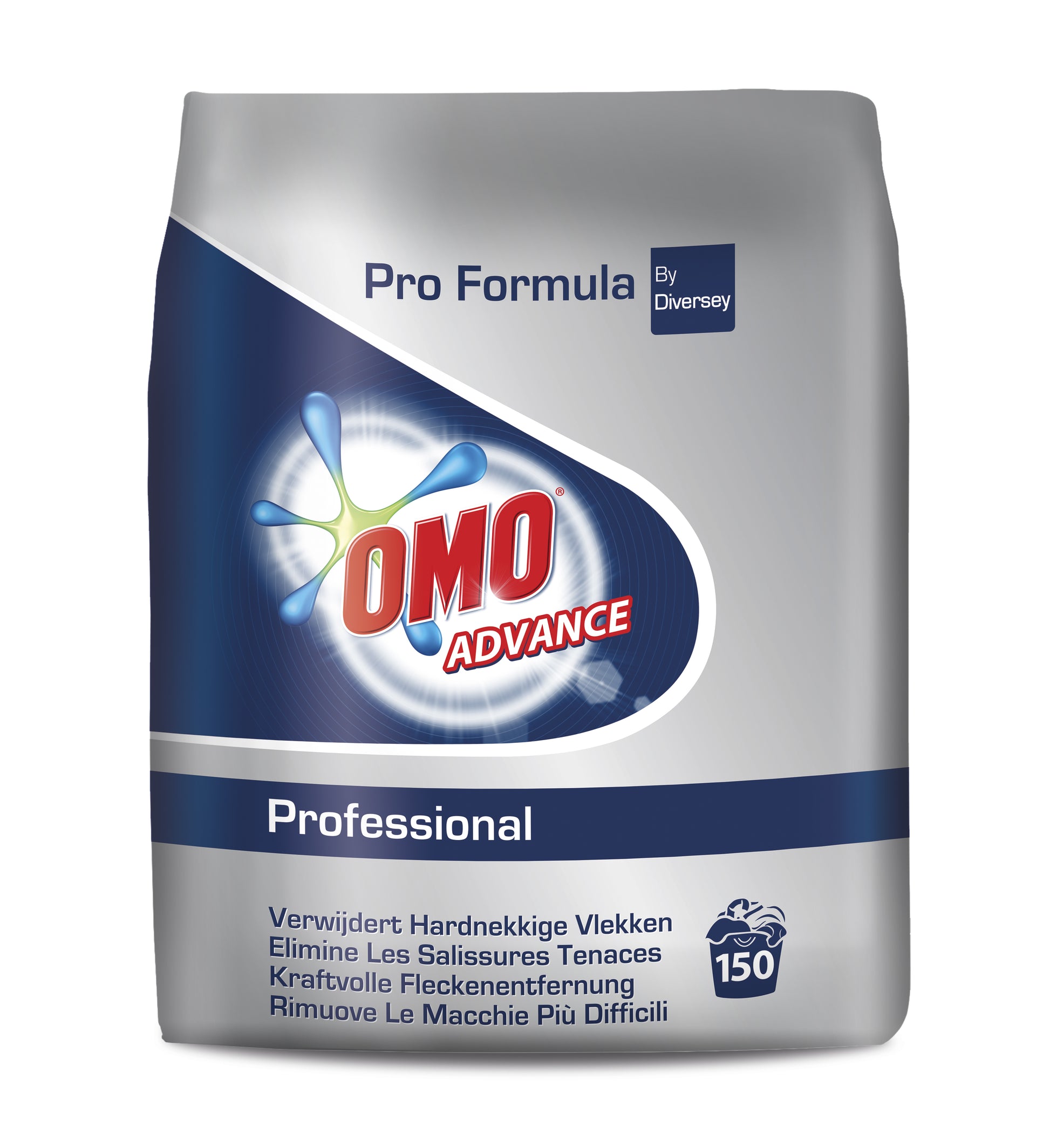 Omo Pro Formula Fleckenentferner für Universal Pulver Professional – 14,25 kg – ca. 150 Wäschen