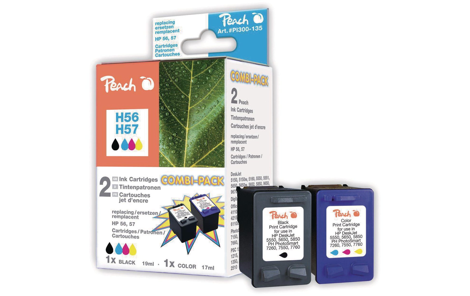 Peach Tinte – Sparpack, HP C6656AE/C6657AE