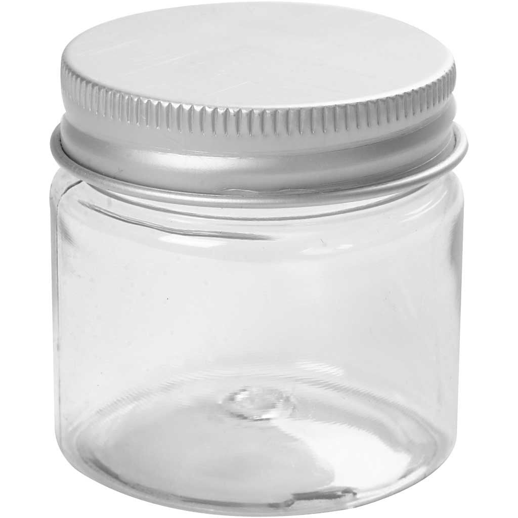 Creativ Company Kunststoffglas, transparent, Ø 4,4 cm × 4,5 cm, 10 Stk