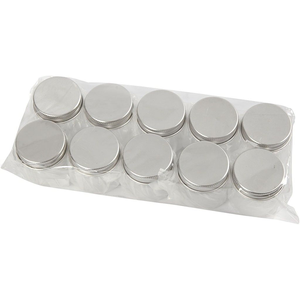 Creativ Company Kunststoffglas, transparent, Ø 4,4 cm × 4,5 cm, 10 Stk