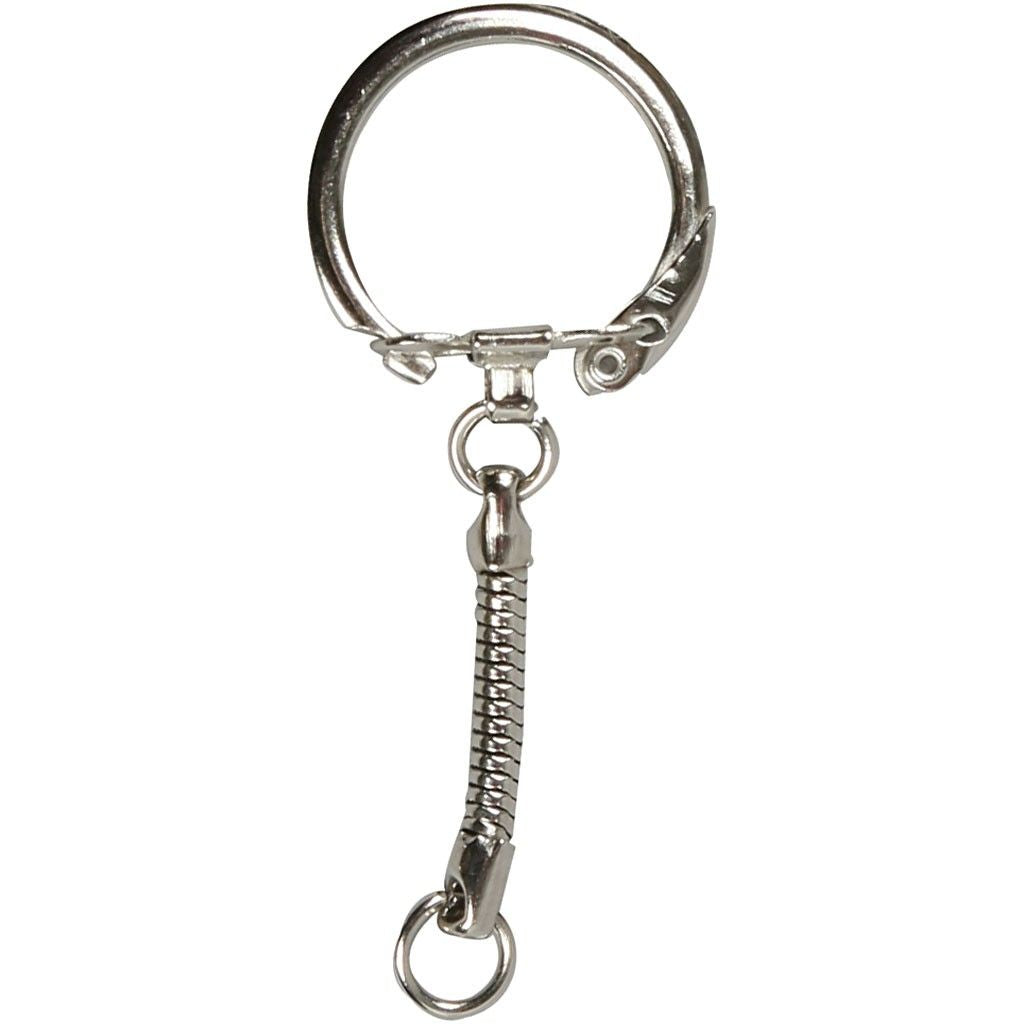 Creativ Company Schlüsselring – Metall, Silber, Ø 23 mm, 25er-Pack