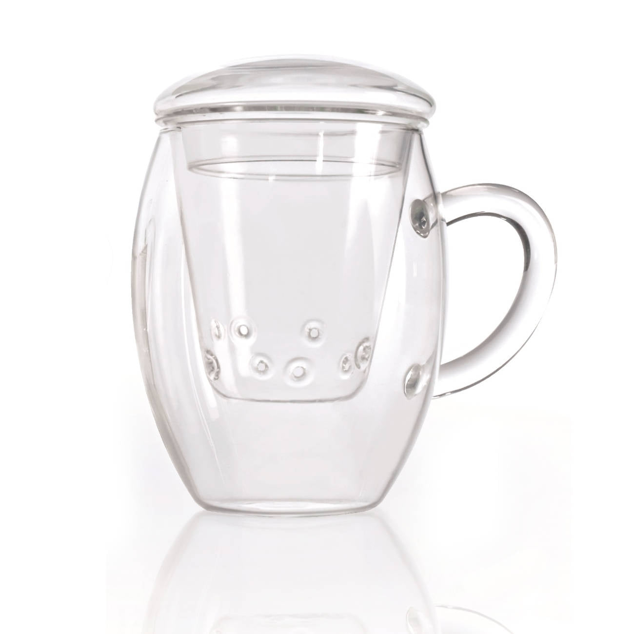 Creano Teeglas – 3er Set, 400 ml, Borosilikatglas, Transparent, mit Henkel, spülmaschinenfest