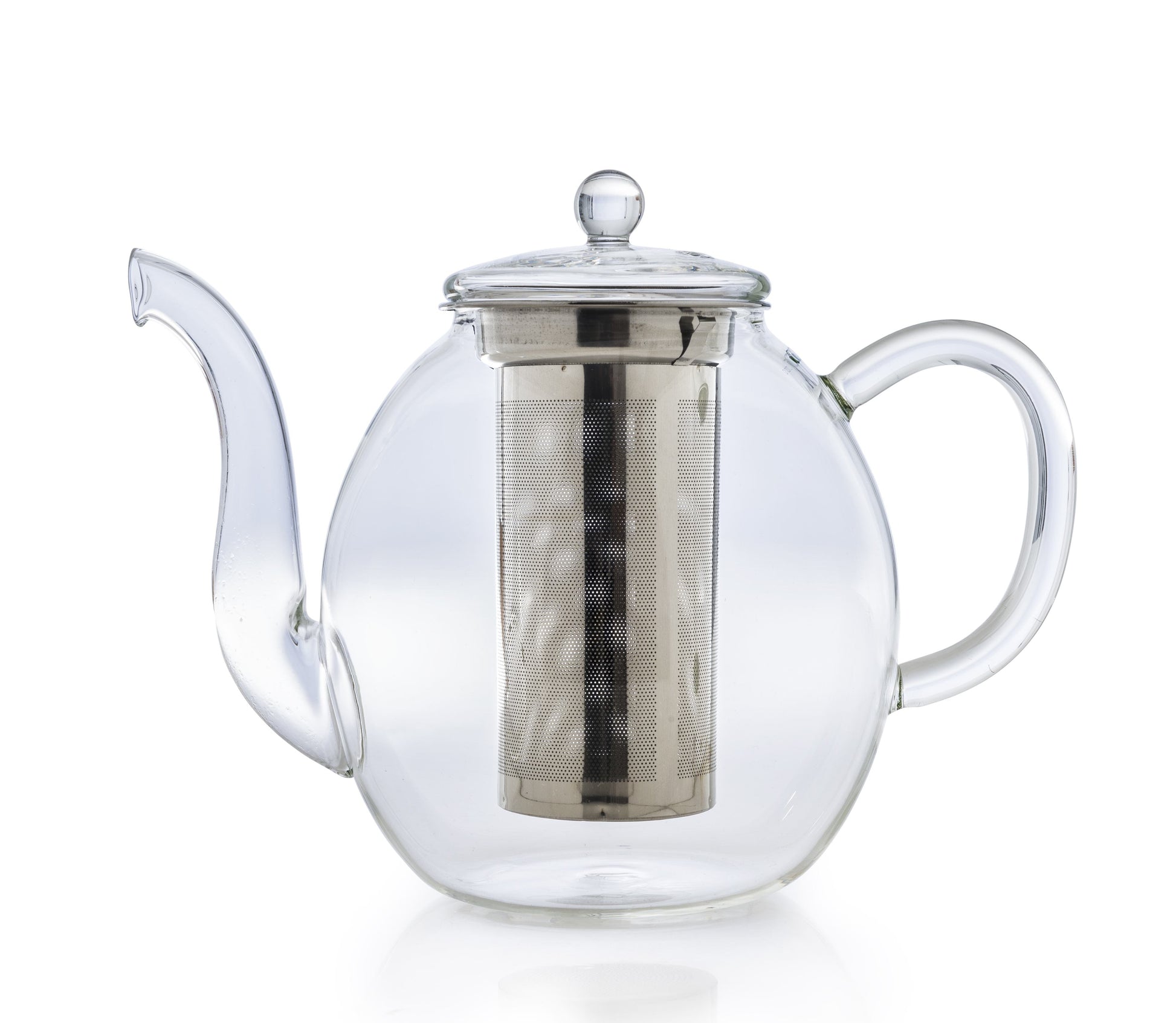 Creano Teekanne – 1,5 l, Borosilikatglas, mit Glasdeckel, Teefilter (Edelstahl), spülmaschinenfest