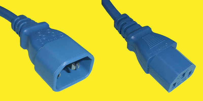 Diggelmann Netzkabel – IEC C14 zu IEC C13, 0,5 m, 10 A, Blau
