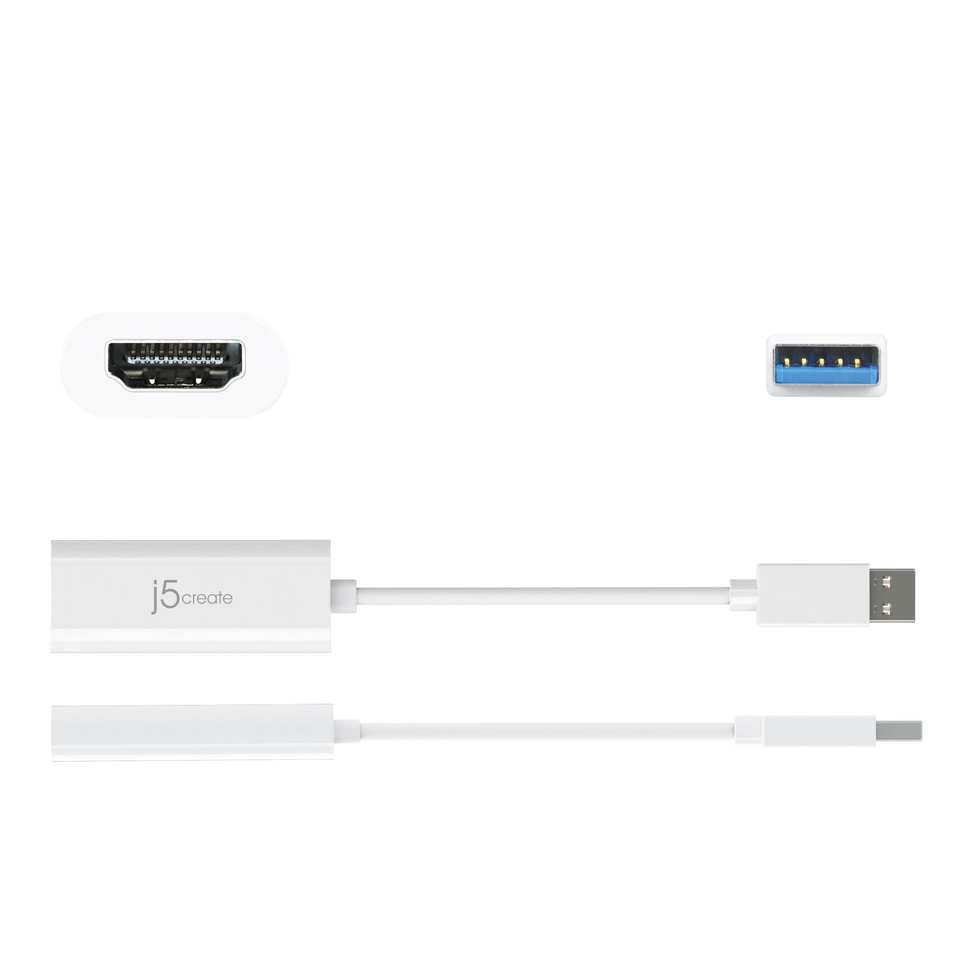 j5create JUA254-N Multi-Monitor-Adapter USB-A zu HDMI – 2048 × 1152, 0,08 m, USB 3.2 Gen 1 (5 Gbit/s)