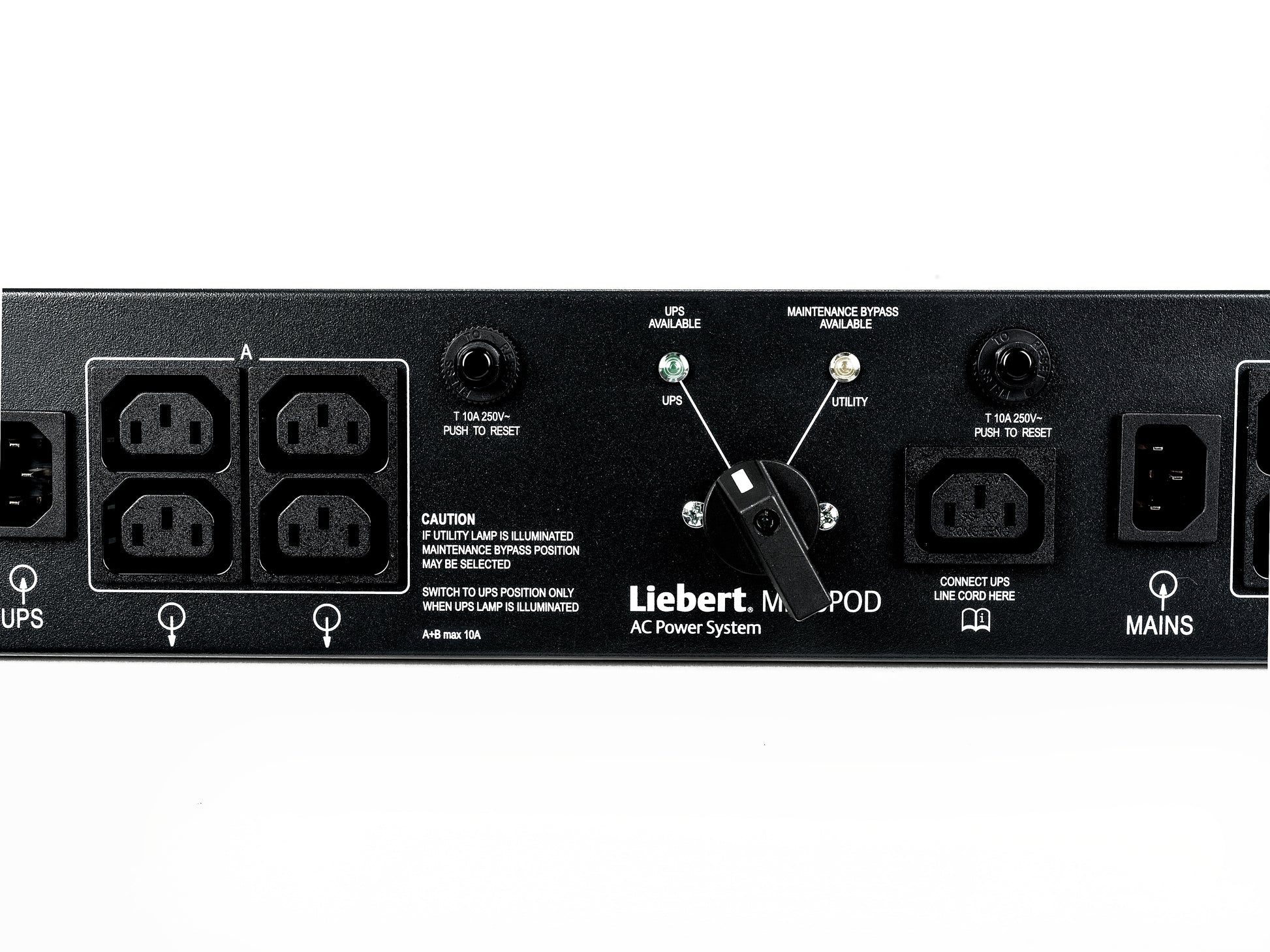 Vertiv Liebert MP2-210K Bypass-PDU – 2U horizontal – C13×4, Eingang IEC C14 – für PSI/PSI‑XR/GXT3/4