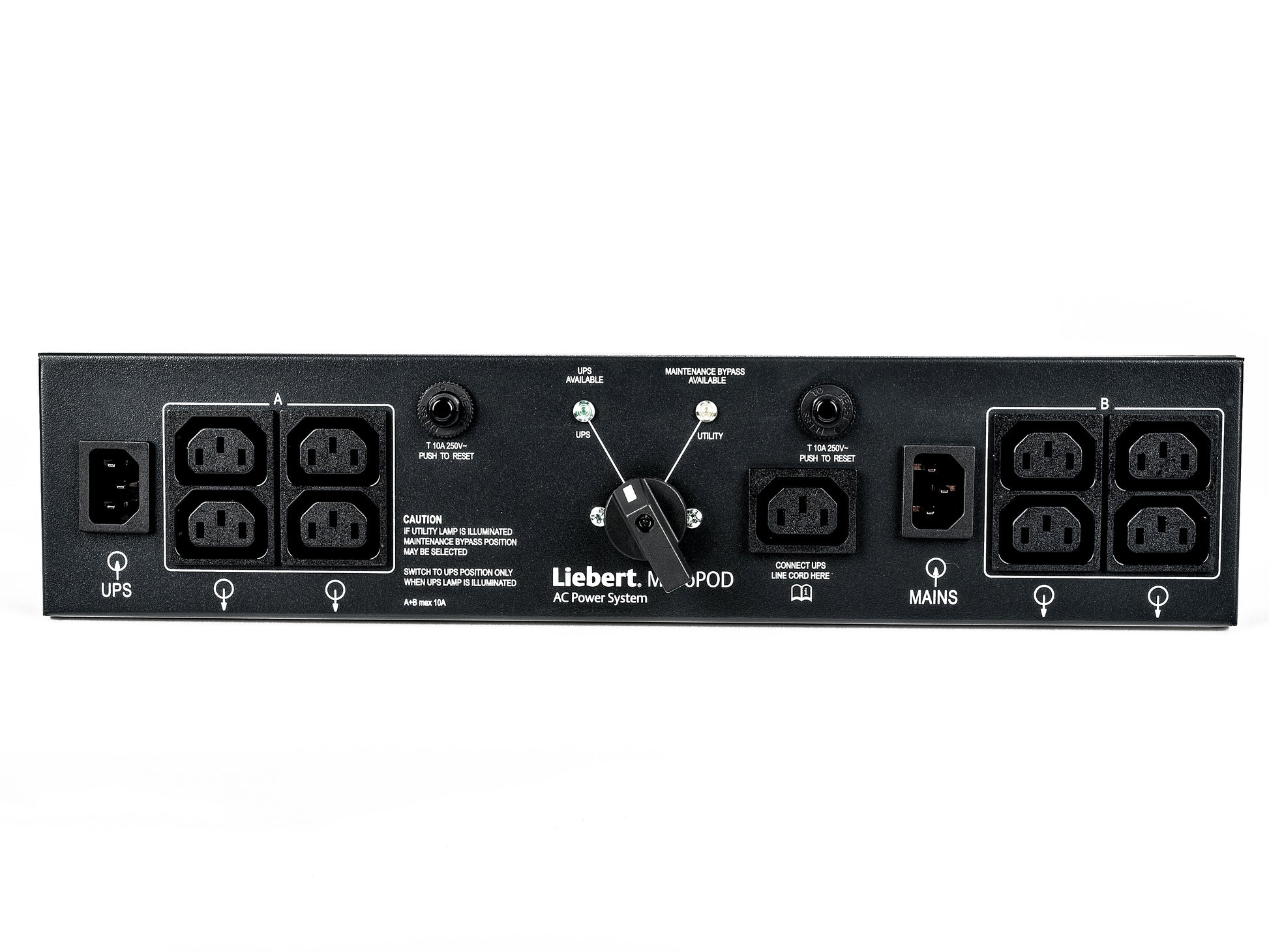 Vertiv Liebert MP2-210K Bypass-PDU – 2U horizontal – C13×4, Eingang IEC C14 – für PSI/PSI‑XR/GXT3/4