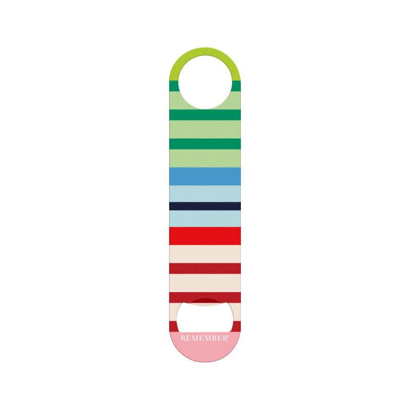 REMEMBER Flaschenöffner Mello – 18 × 4 cm, Edelstahl, Mehrfarbig, 1 Stk., mit Aufhängeloch