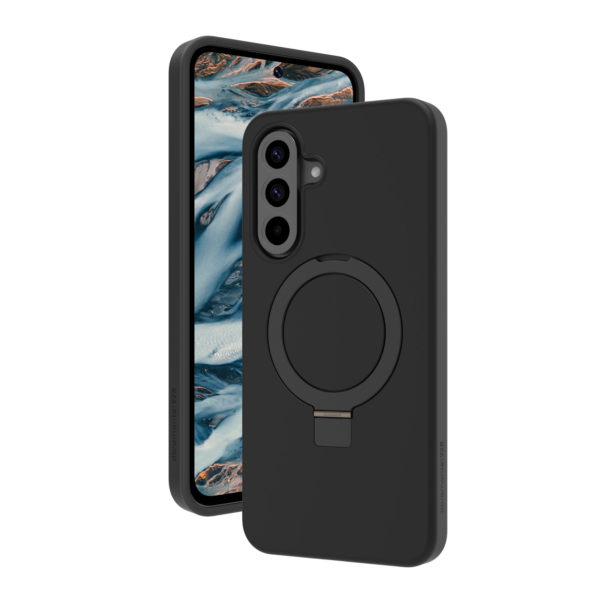 dbramante1928 Iceland Pro Kick Backcover – für Samsung Galaxy A56 5G – mit Ständer, Kunststoff, Schwarz