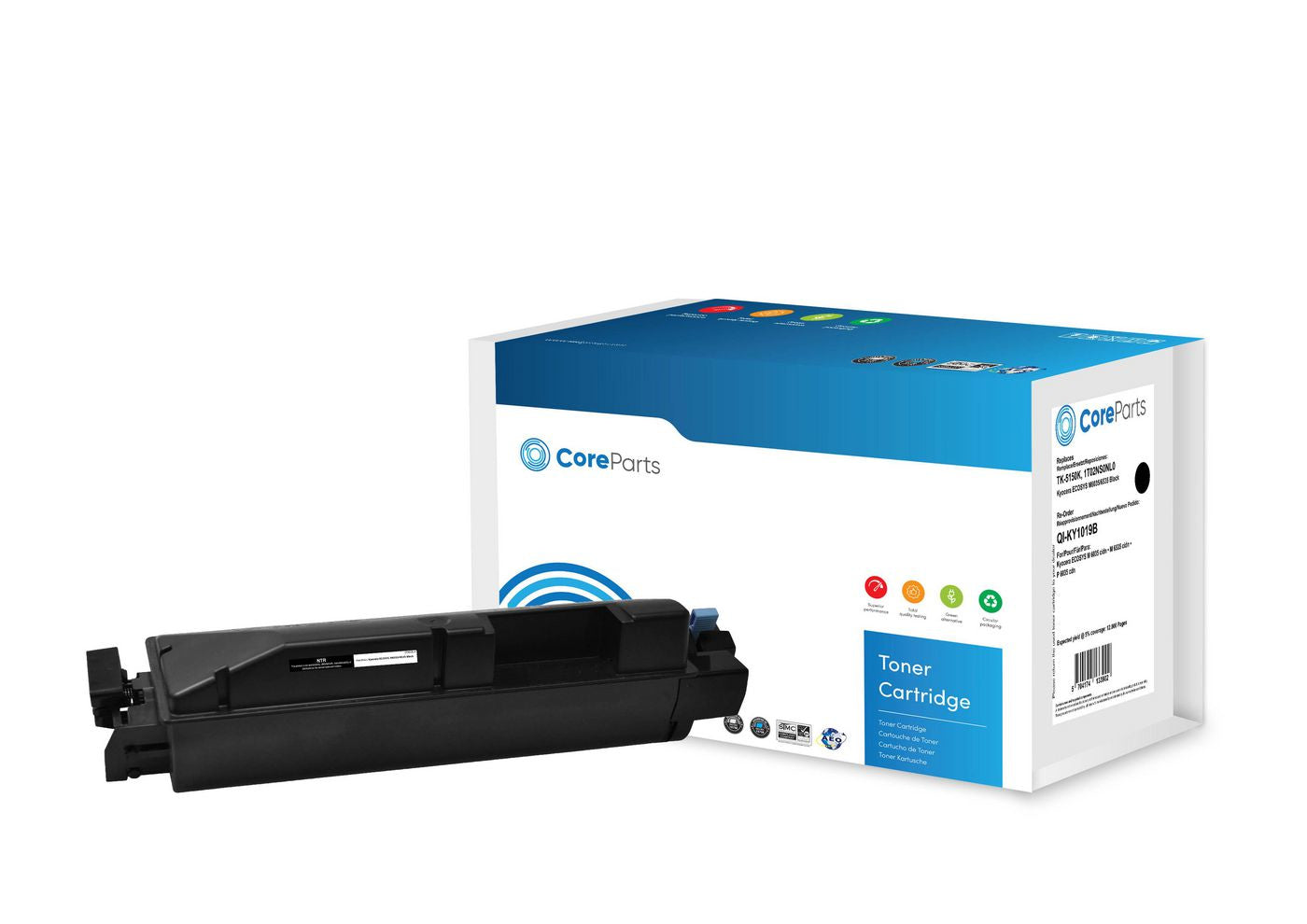 CoreParts TK-5150K Schwarz Toner – Kompatibel – 12'000 Seiten – für Kyocera ECOSYS M6035/M6535/P6035
