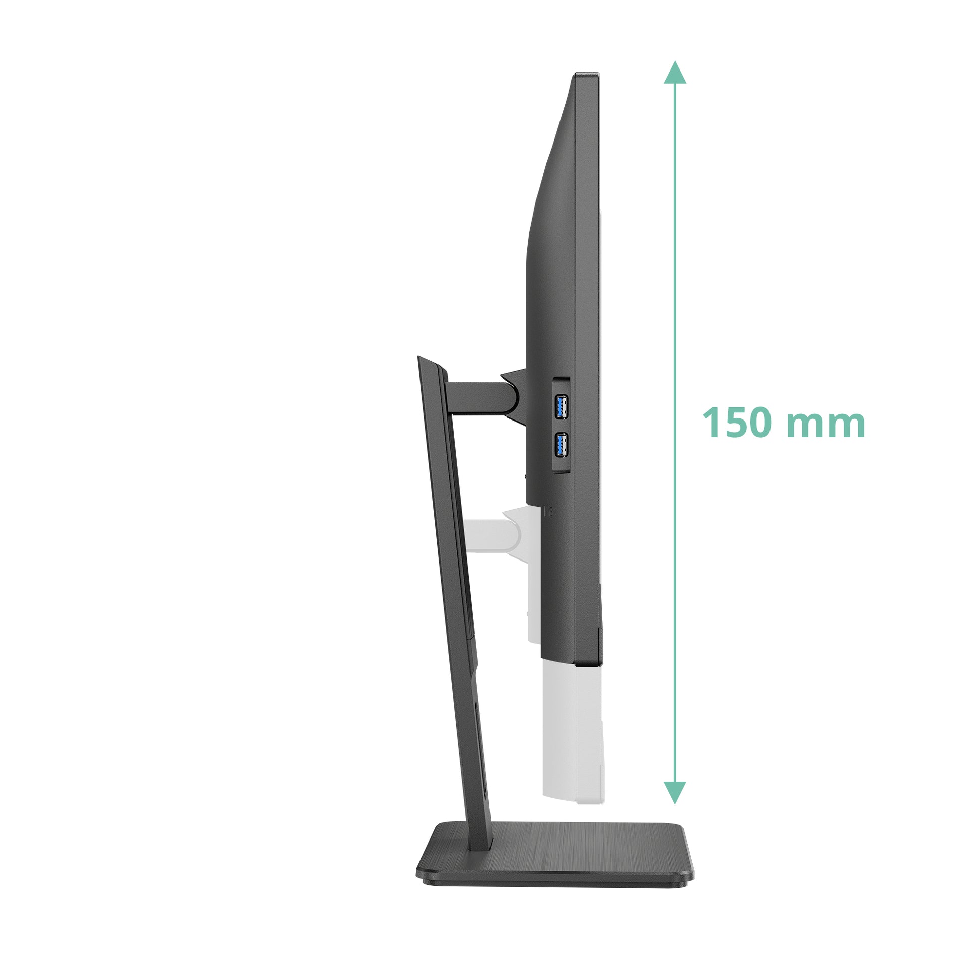 AOC Monitor, 27", IPS, 75 Hz, 350 cd/m², Webcam, USB-Hub, Integrierte Lautsprecher, VESA 100 × 100, Schwarz